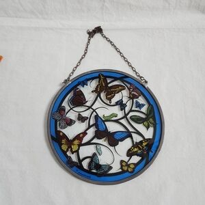 Glassmasters Butterflies Faux Stained Glass Sun Catcher